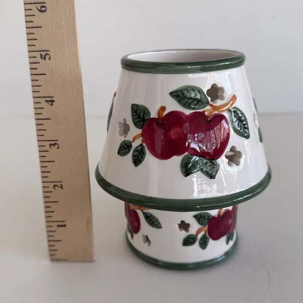 Ceramic Candle Lamp with Shade Apple Tealight Candle Holder 5